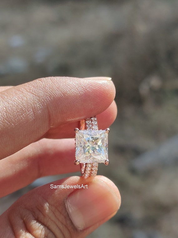 Moissanite Wedding Rings For Women Pearl Moissanite