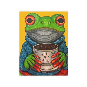 Bunter Frosch Postkarten Bundle, schrullige Grußkarten, lustige Kunstdrucke, süßes Briefpapier für Kinder, einzigartige Geschenke für besondere Anlässe