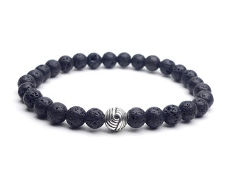 Handmade natural stone bracelet | Lava Pearl Bracelet Gift Gemstone Tedcord Designs