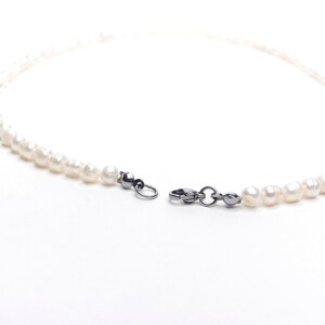 Freshwater pearl necklace Gift for him / her Natural stone pearl gift image 3