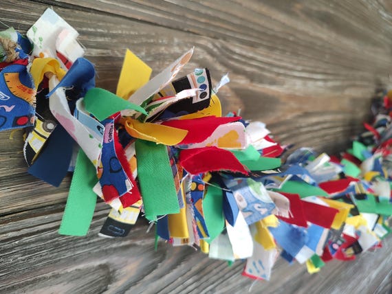 3 FT Teacher appreciation back to school welcome to class handmade primitive farmhouse style rag garland swag valance bunting