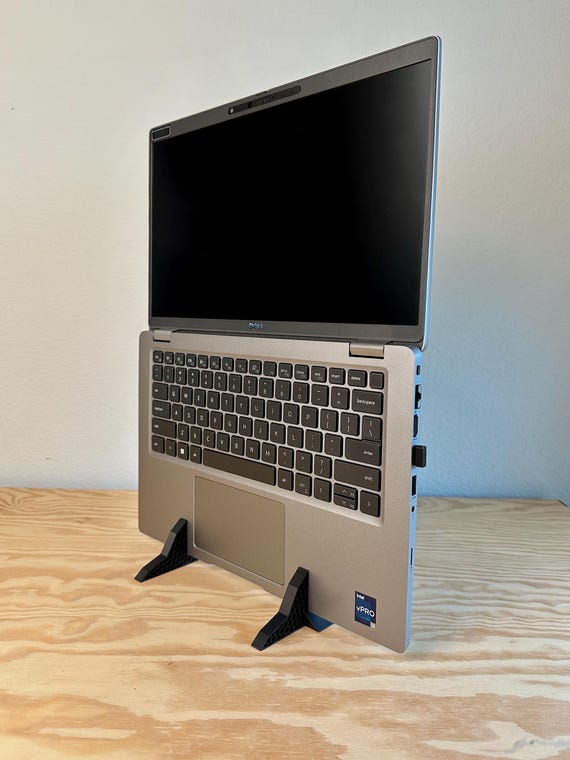 Vertical Laptop Stand - Ergonomic Desk Storage (Set of 2) - 3D Printed