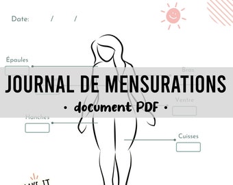 Measurements diary - PDF document to print