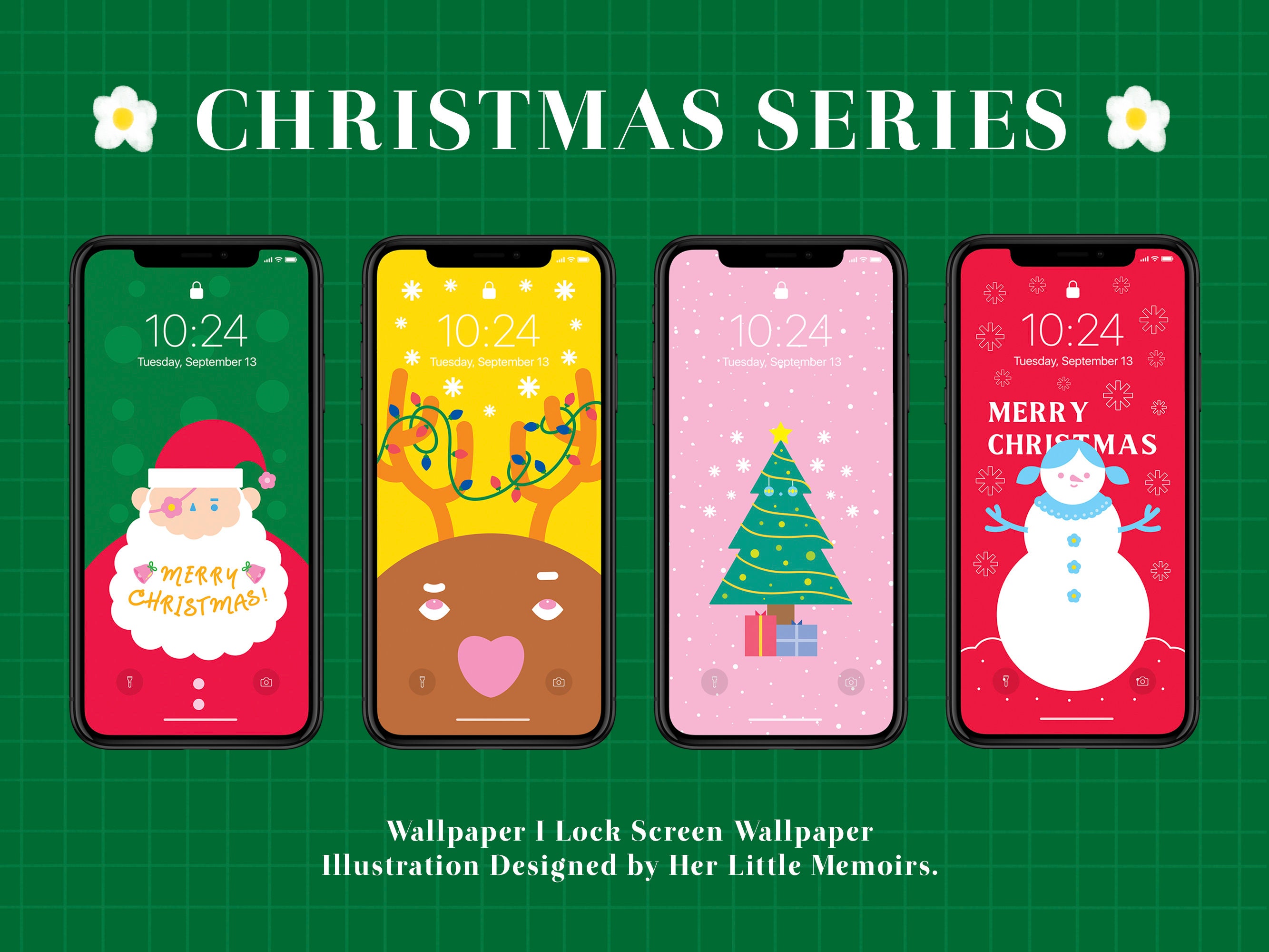 4 Christmas Iphone Wallpaper I Lock Screen Wallpaper I Instant - Etsy