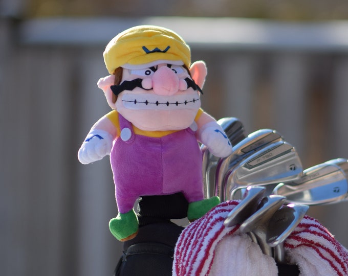 Wario Plush Golf Head Cover Hybrid/wood Head Cover Mario Plush Etsy