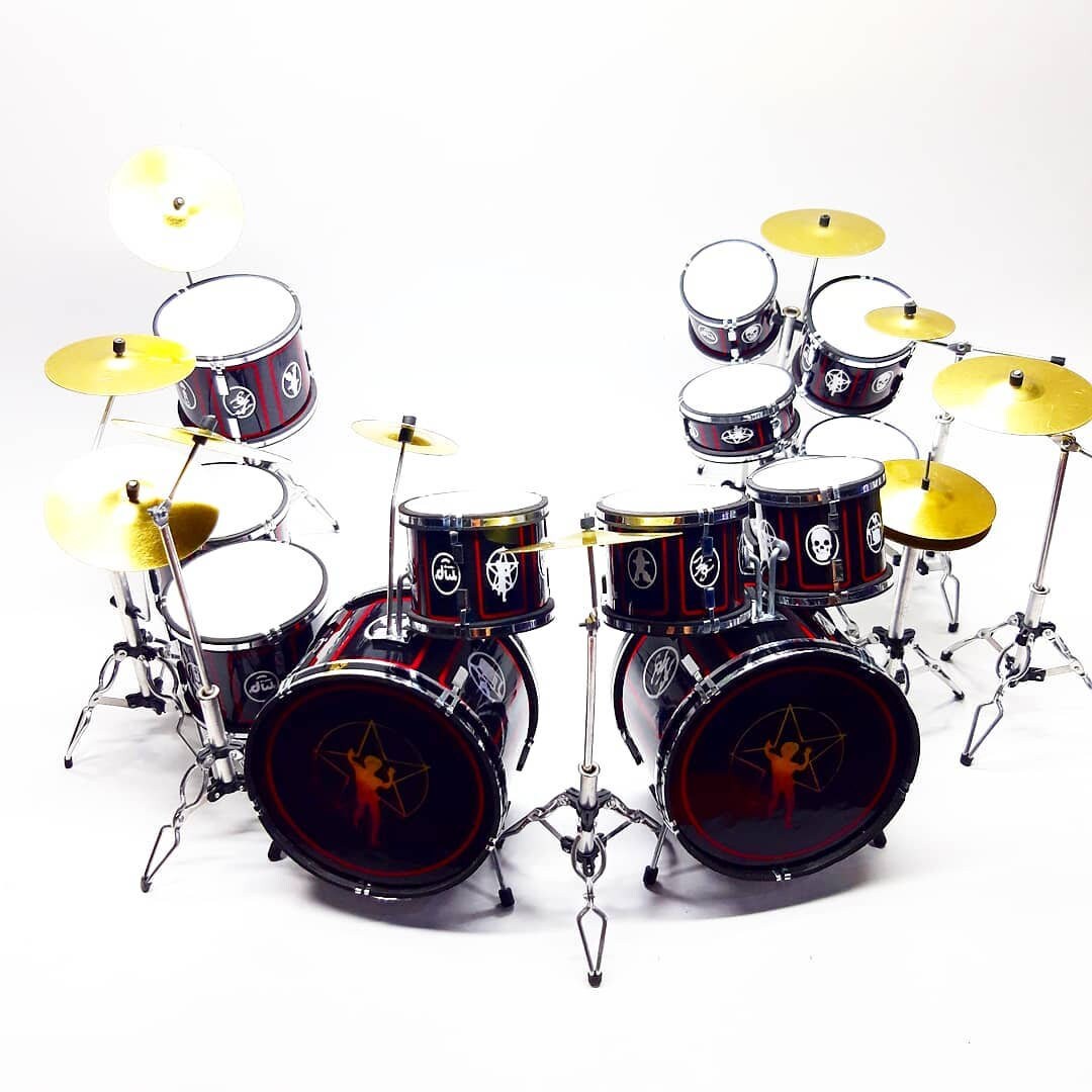 Neil Pearts Rush R30 Black Drum Set Miniature Miniatura Drum Etsy