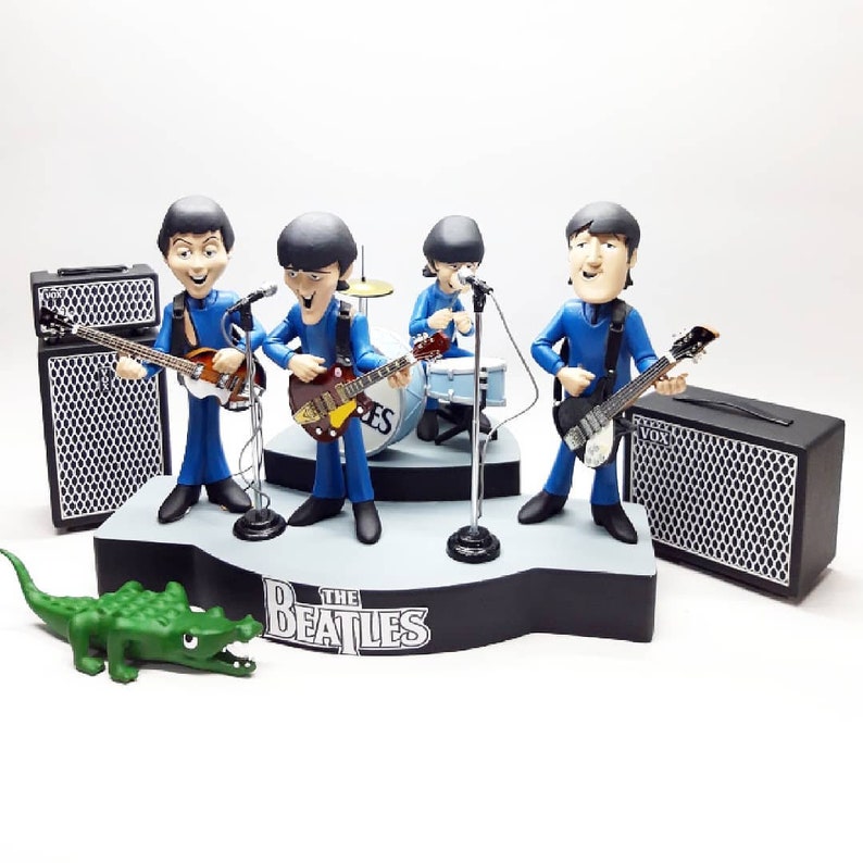 Action Figures Statue the Beatles Paul Mccartnyjohn Etsy
