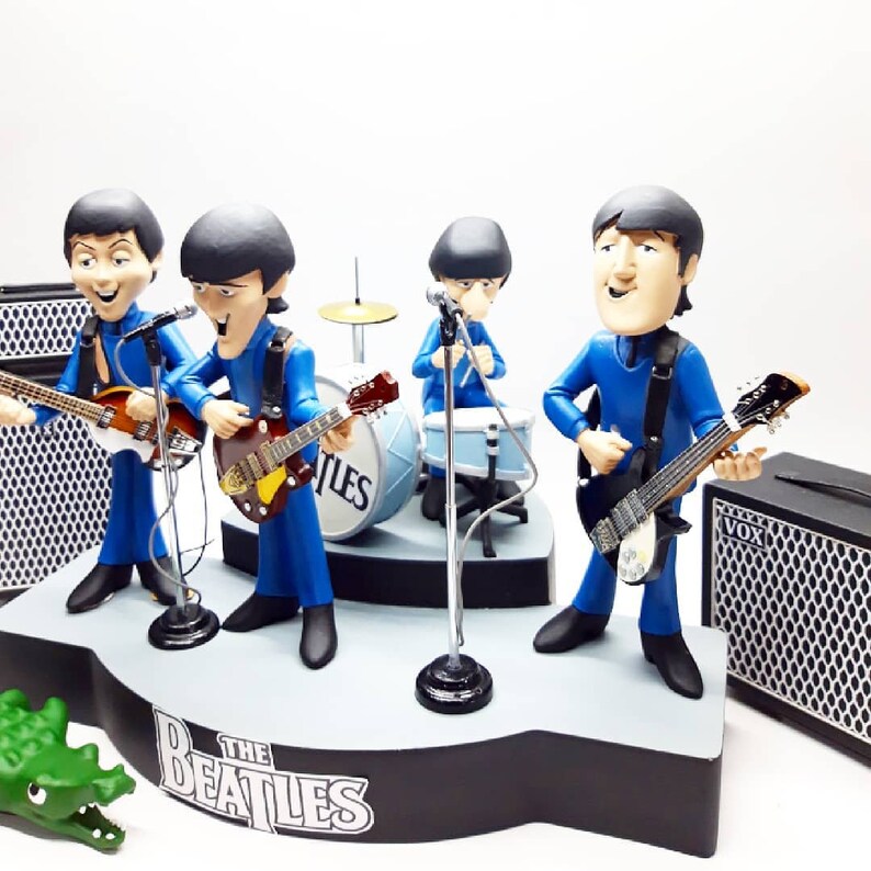Action Figures Statue the Beatles Paul Mccartnyjohn Etsy