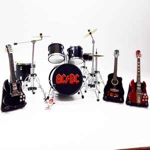 Miniature Drum ACDC Plus Guitar Angus Young Scale 1/12 Exclusive ...