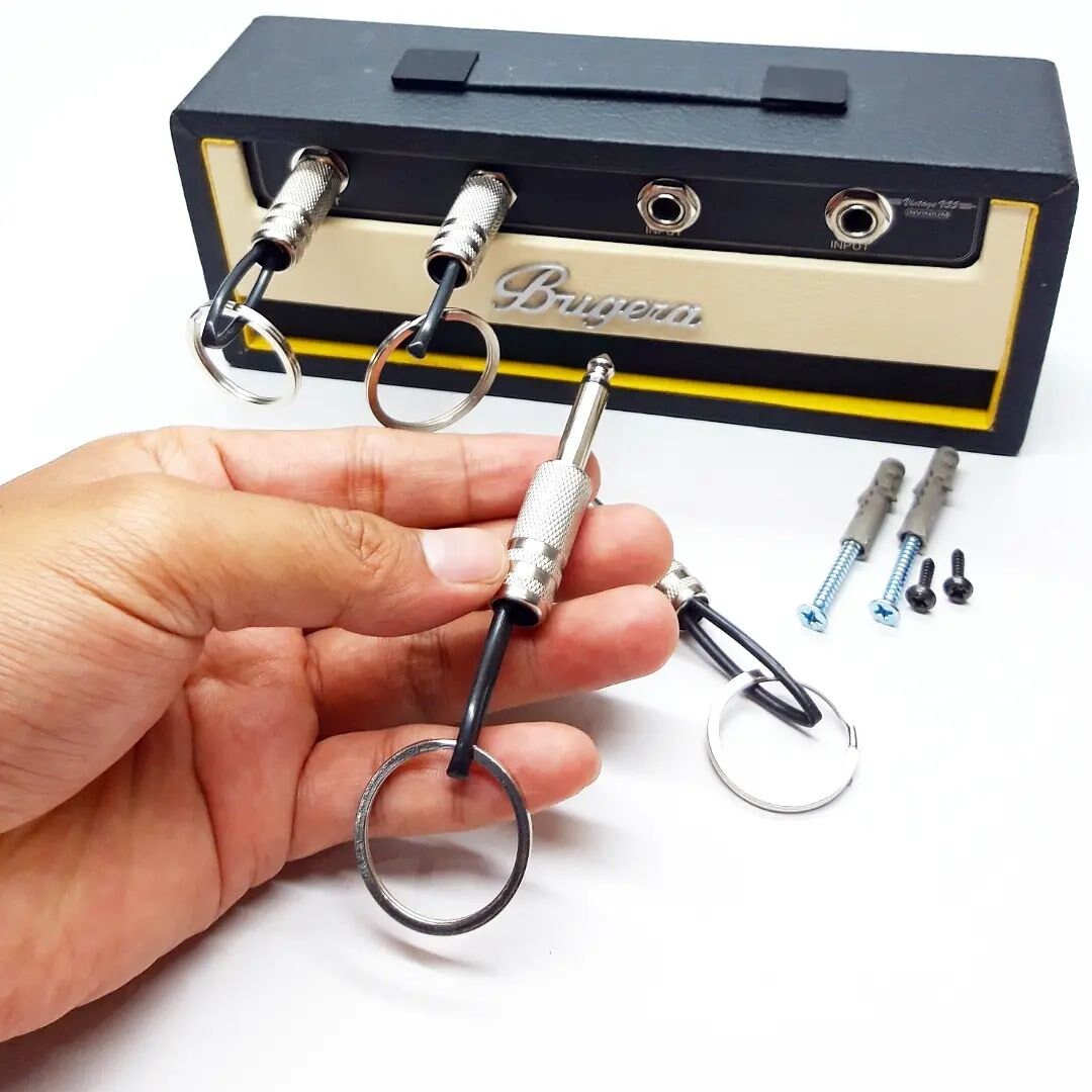 Key Storage Plugin Guitar Plug Keychain Holder Jack Rack Etsy