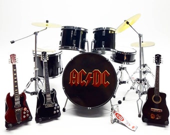 Miniature Drum ACDC Plus Guitar Angus Young Scale 1/12 - Etsy