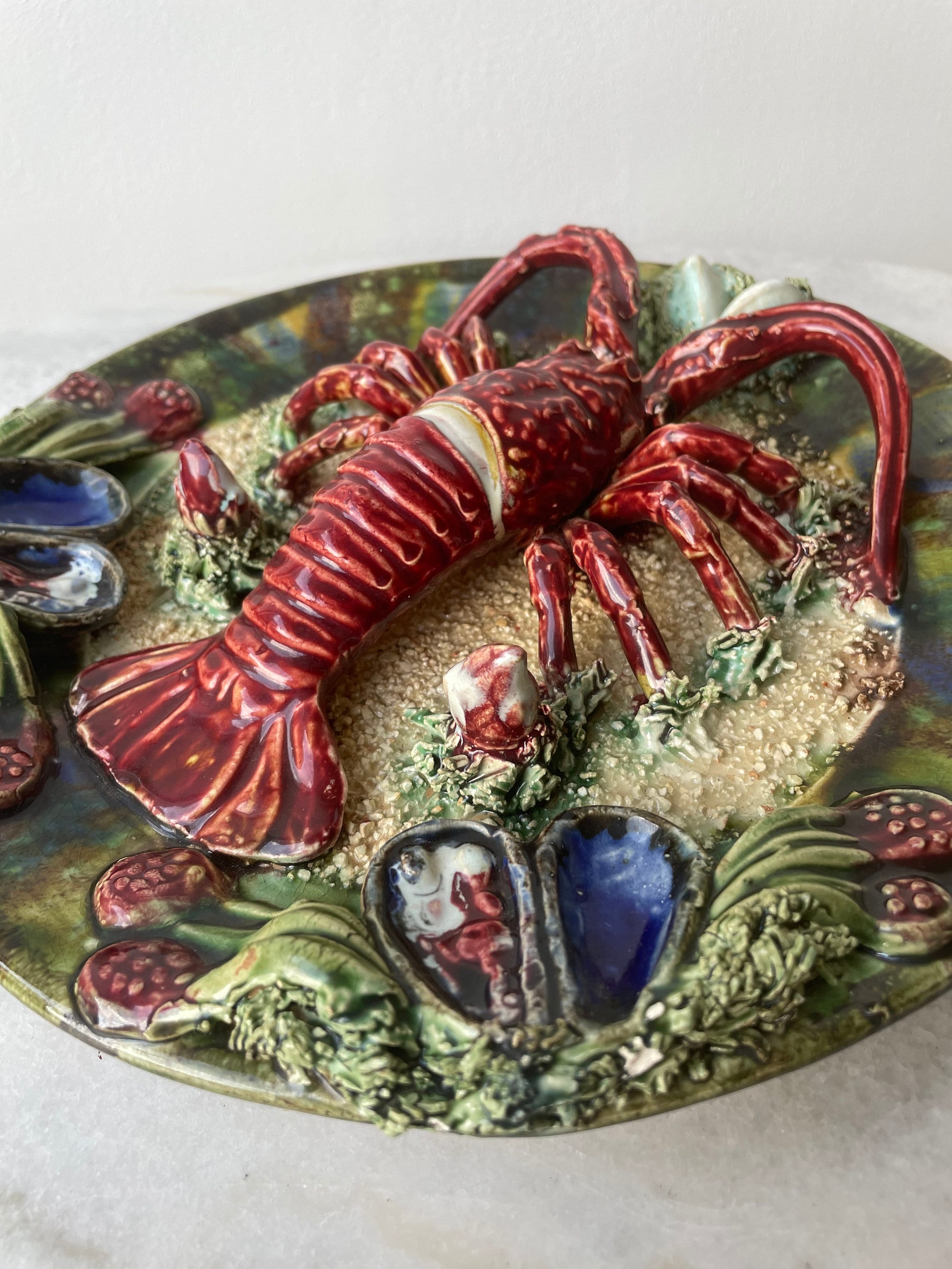 Very rare majolica lobster plate Etsy