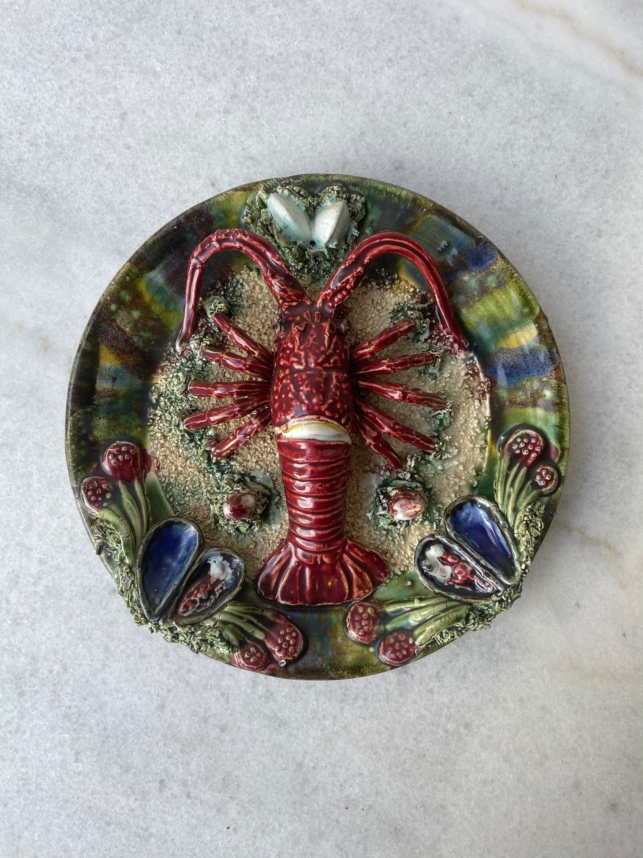 Very rare majolica lobster plate Etsy
