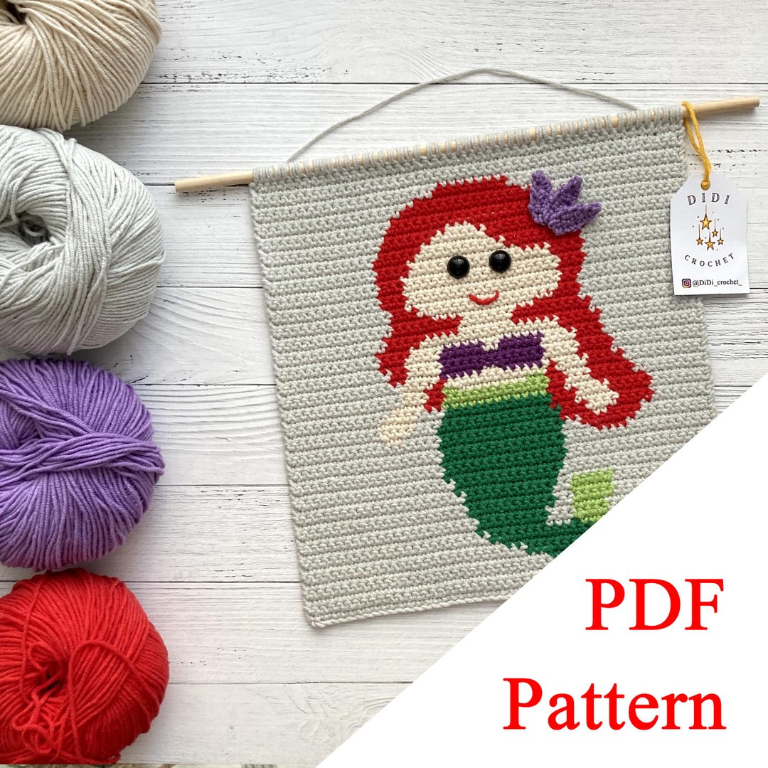 Ariel Wall Hanging PDF PATTERN Crochet Wall Decor - Etsy