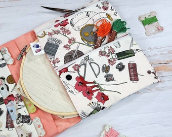 Pouch for embroidery drum and its accessories
