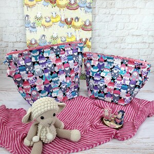 Sac à projets tricot ou crochet de taille diverses