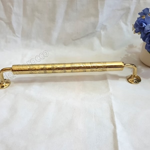 Unlacquered Brass Towel Bar Holder - Brass Towel Rack - Solid Brass Wall Mounted Towel Holder For Kitchen Bathroom - Unlacquered Towel Rail