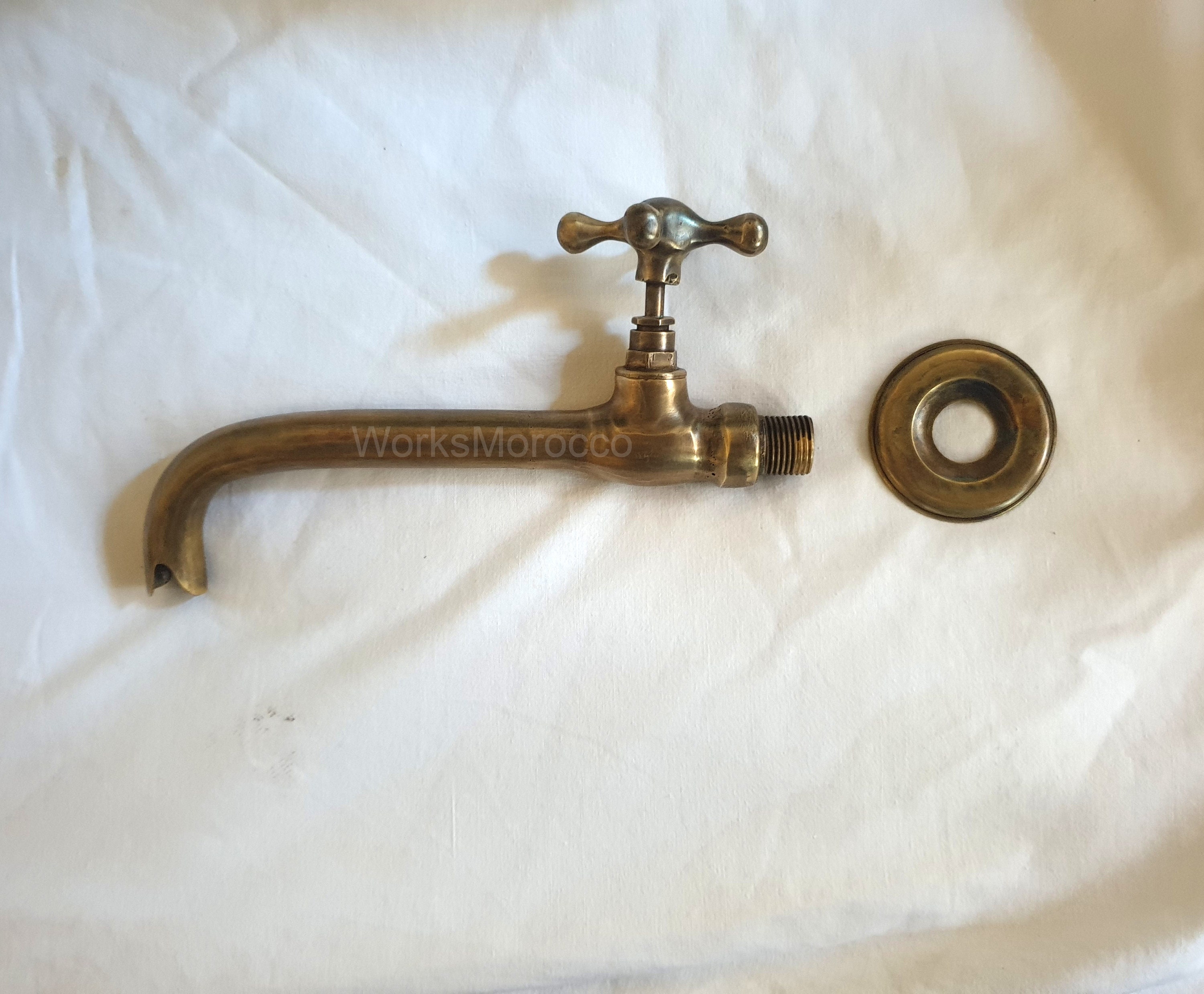 Bathroom Bronze Finish Wall Mount Faucet Brass Patina Wall - Etsy