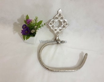Handmade Nickel Silver Towel Bar – Wall Mounted Bathroom Kitchen Hanger