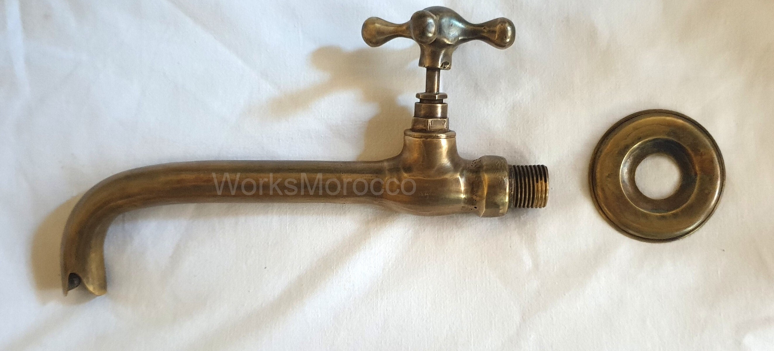 Bathroom Bronze Finish Wall Mount Faucet Brass Patina Wall - Etsy