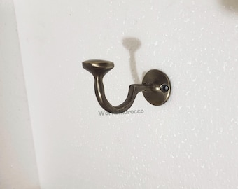 Solid Brass Unlacquered Hook – Vintage Patina Wall Towel or Robe Hanger