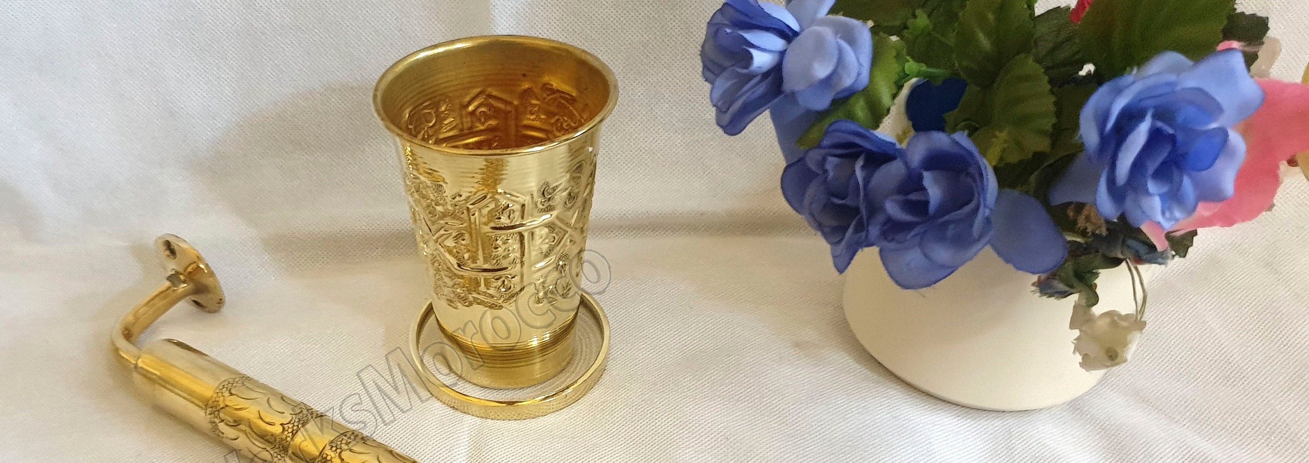 Zahnputzbecherhalter Aus Messing - Wandhalterung Mit Glasbechern Design Esclusivo