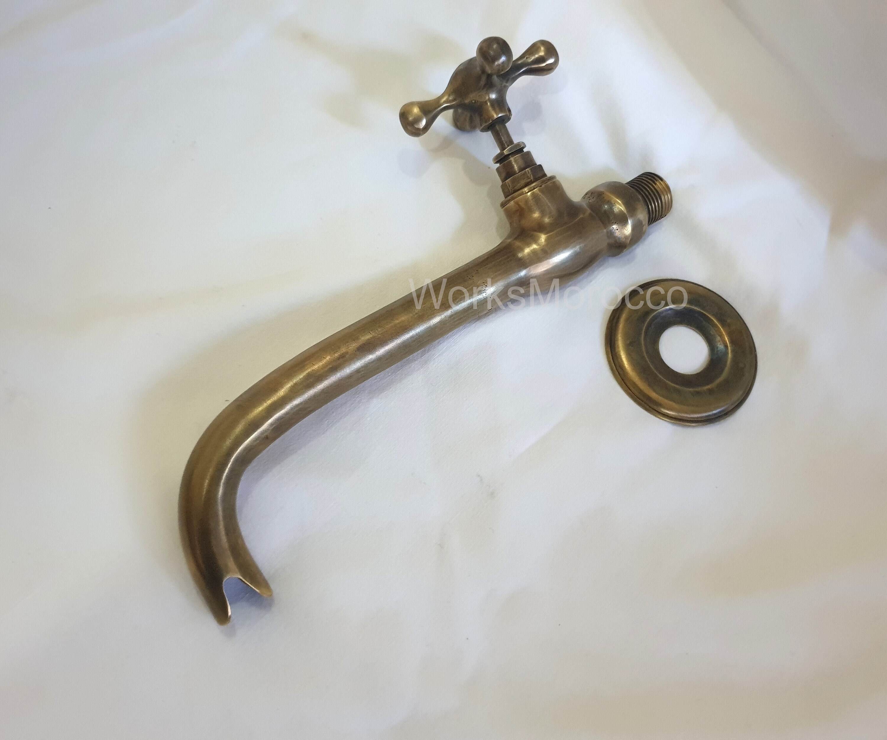 Bathroom Bronze Finish Wall Mount Faucet Brass Patina Wall - Etsy