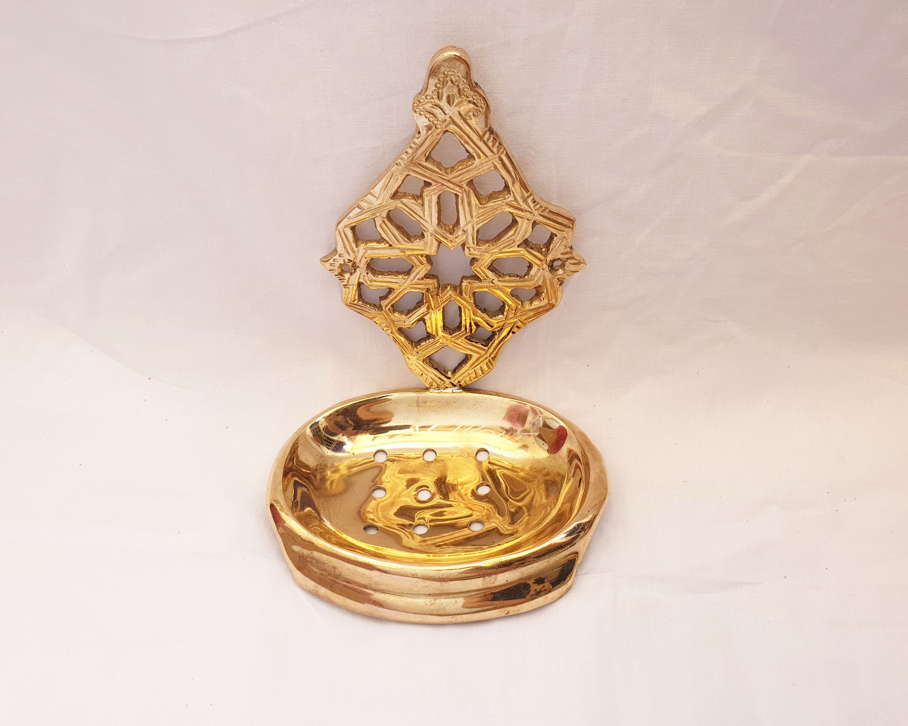 Brass sopa dish - Moroccan Handmade Brass Wall Brass Soap Dish, Holder Soap Dish- Moroccan Bathroom Accessories Home décor