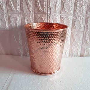 Cestino portaoggetti in rame per il bagno - Cestino per la carta straccia in rame - Decorazione per WC - Accessori per il bagno - Decorazione per la cucina - Decorazione per il bagno
