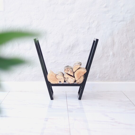 Firewood Rack V Shape Steel Metal Wood Rack Handmade Wood Stand for Indoor Outdoor Porch Use. Custom Sizes and Designs Available Etsy