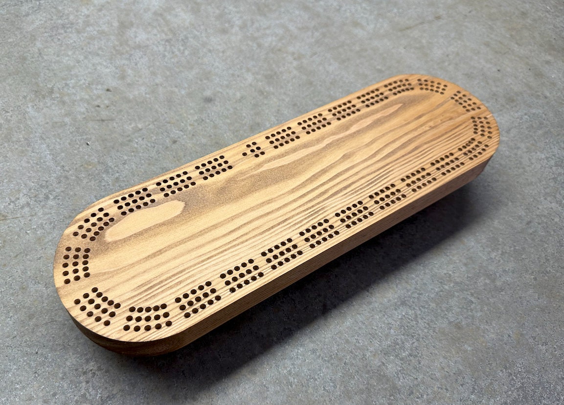 Cribbage Board Custom, Three Player, Full Run, With Peg Storage Etsy