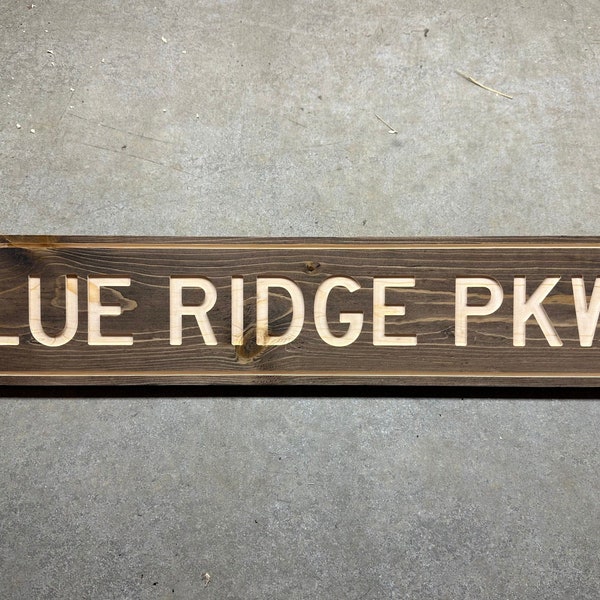 Blue Ridge Parkway Indoor Wood Sign