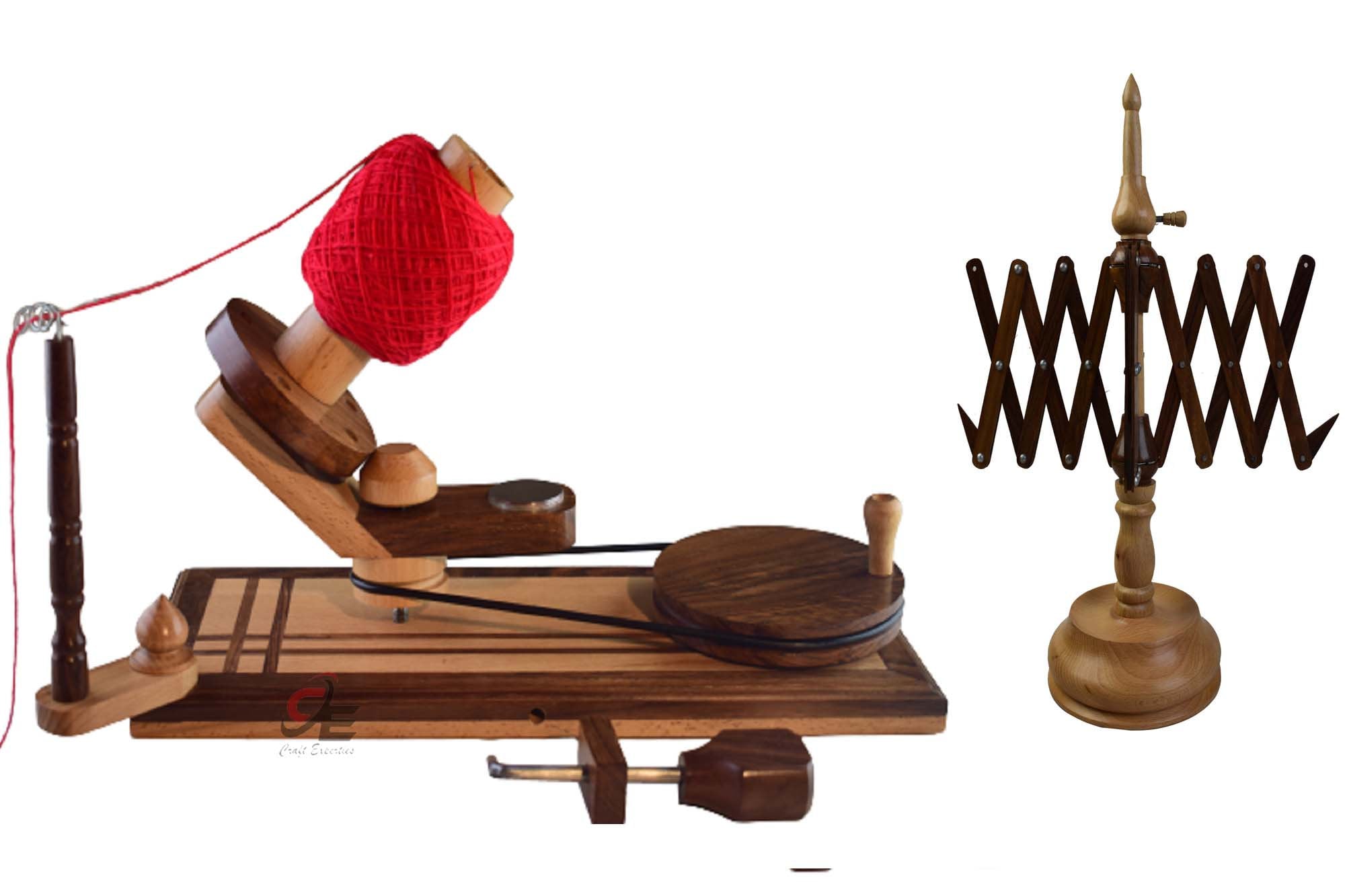 Wooden Yarn Winder and Swift Large Wooden Yarn Winder for Knitting