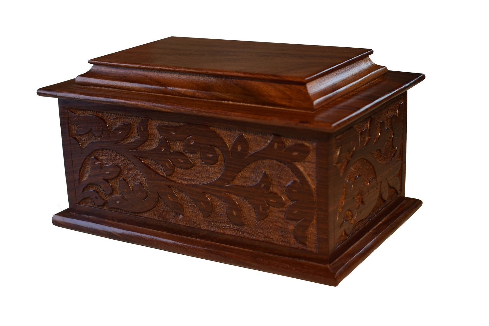 Wooden Cremation Urn urn Box for Human Ashes Rosewood Hand Etsy