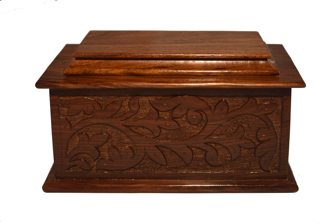 Wooden Cremation Urn urn Box for Human Ashes Rosewood Hand Etsy