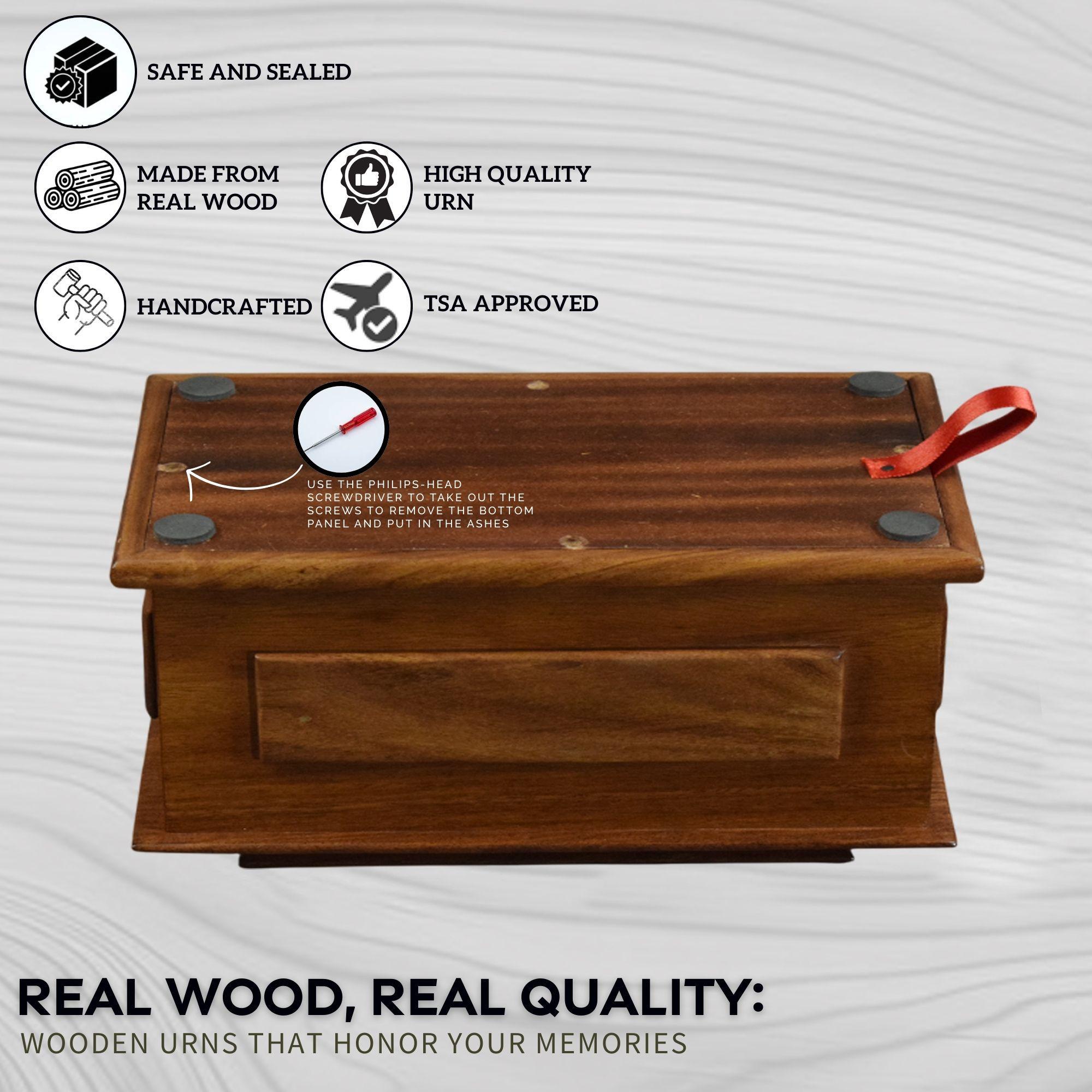 Handmade Rosewood Cremation Urn: Personalized Wooden Ashes Box - Etsy