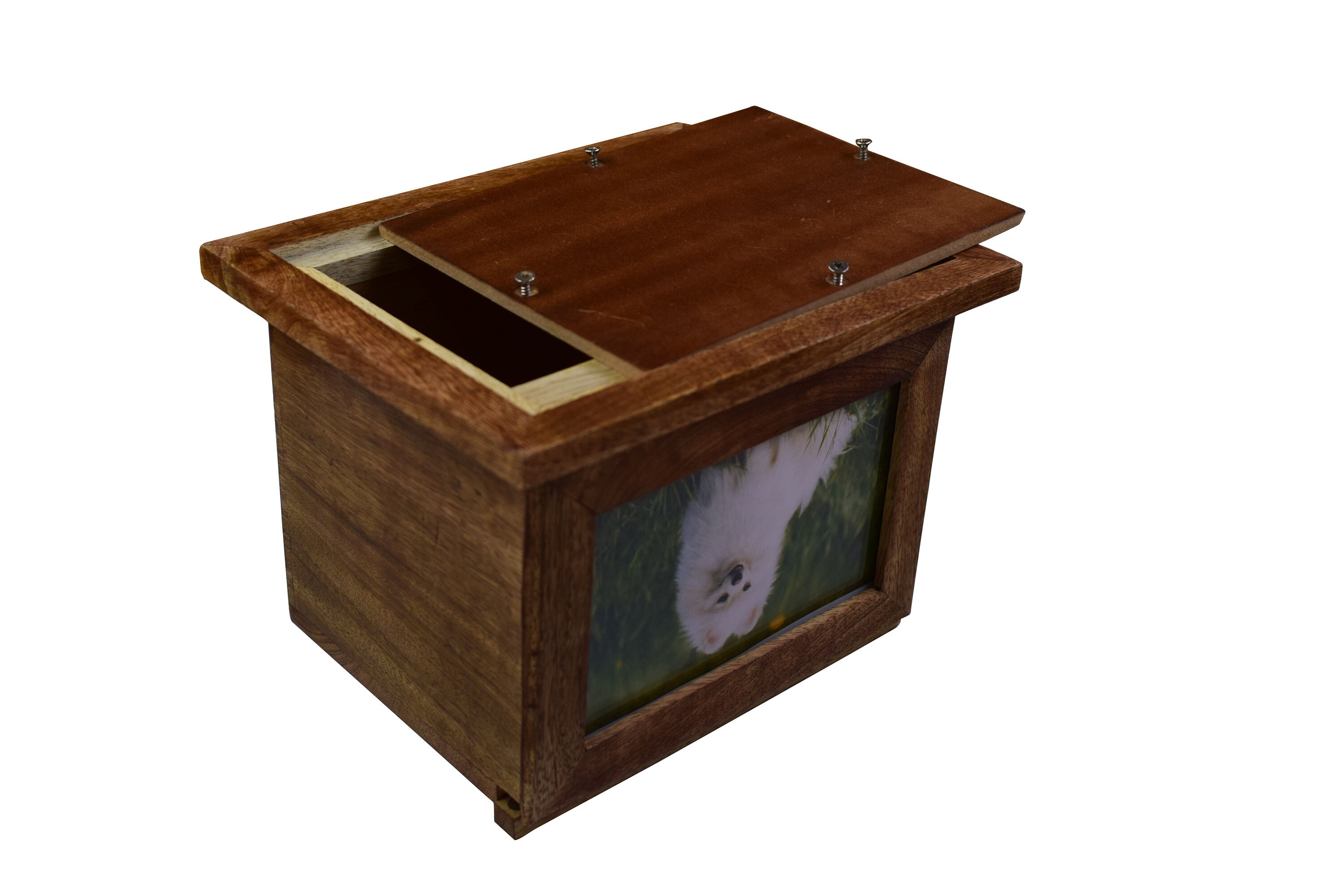 Wood Pet Urn Wooden Pet Urn Dog Urn Photo Pet Urn Etsy