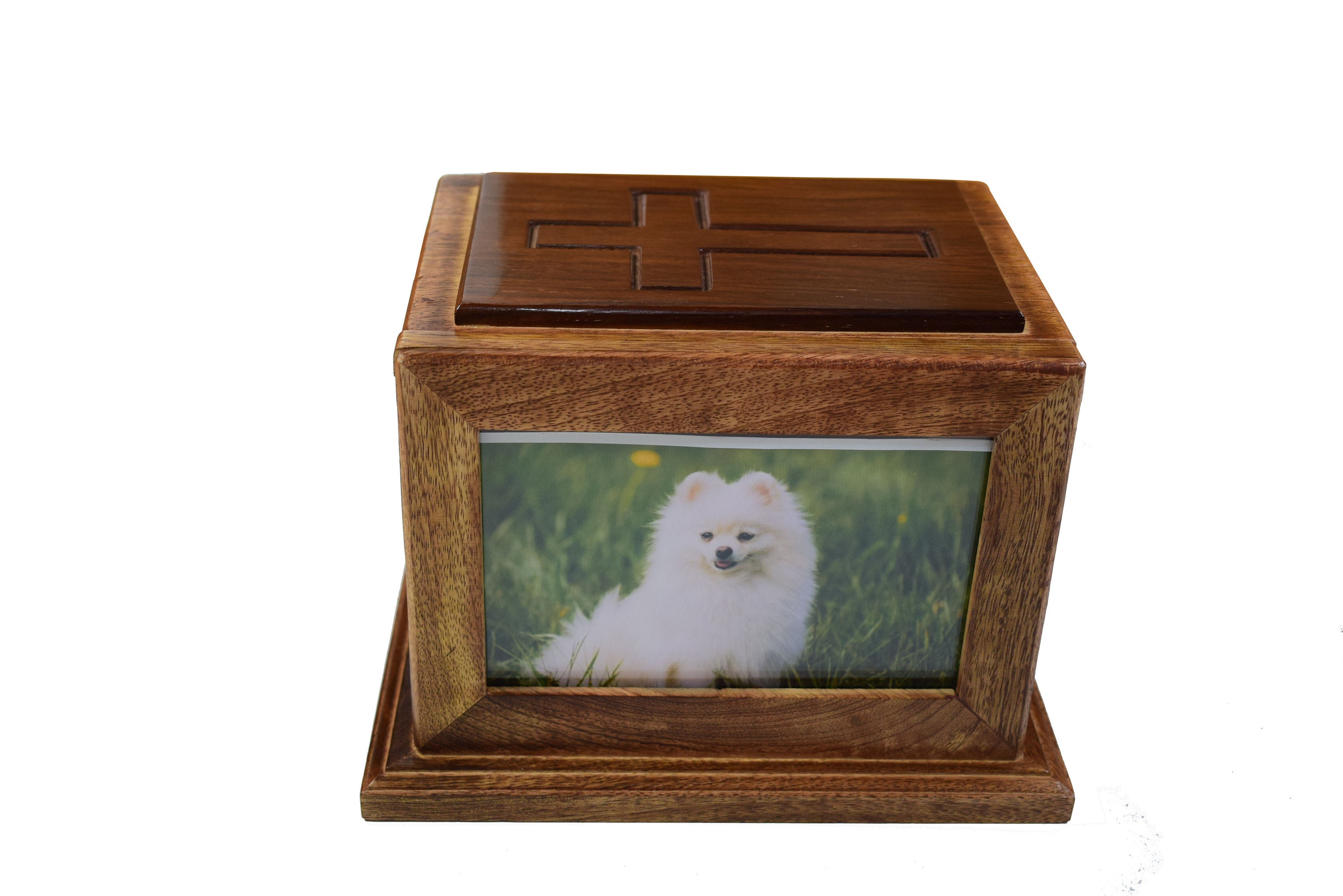 Wood Pet Urn Wooden Pet Urn Dog Urn Photo Pet Urn Etsy