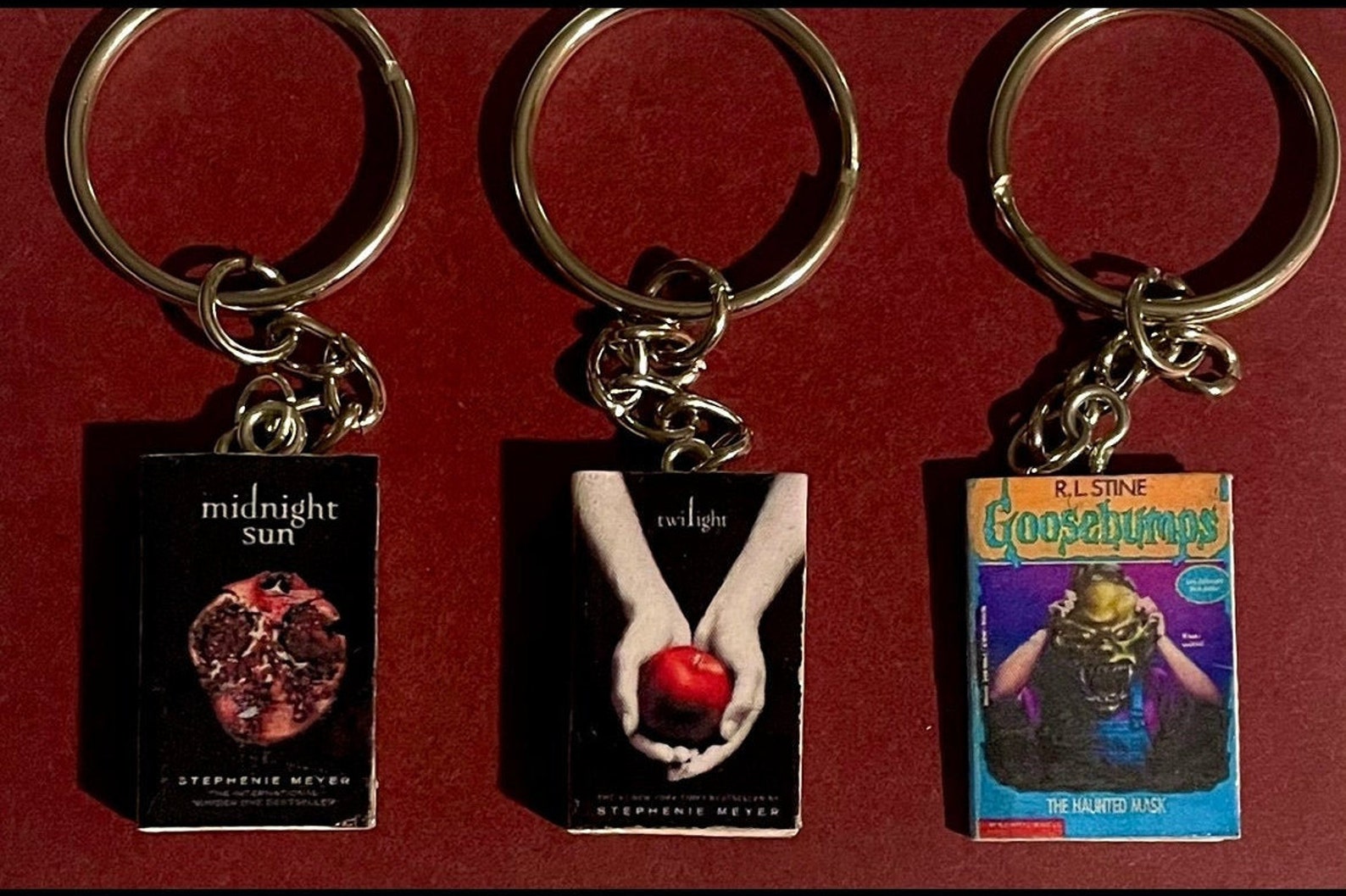 Custom Book Keychain Mini Book Keychain Book Keychain Etsy