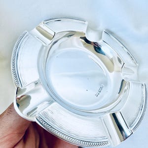 Antique Walker & Hall Sterling Silver Cigar Ashtray Full UK Hallmarks Walker Hall Sheffield 1921 Large Ashtray 101.35gms