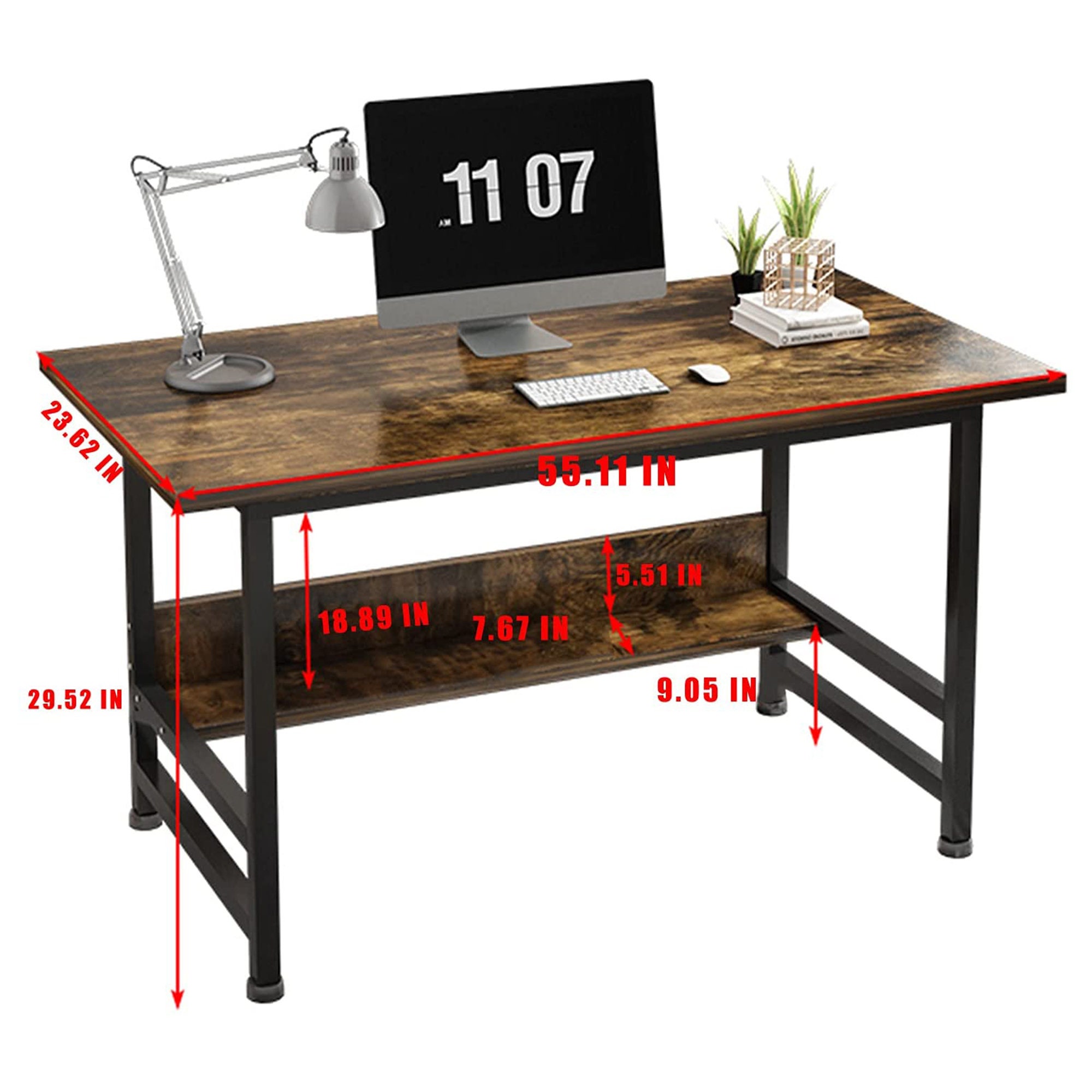 Wooden Office Desk Computer Desk Study Desk Simple PC Table Etsy