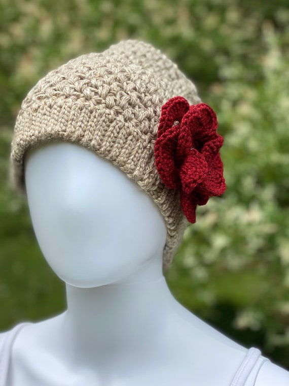 Womens Winter Flower Hat - Etsy Norway