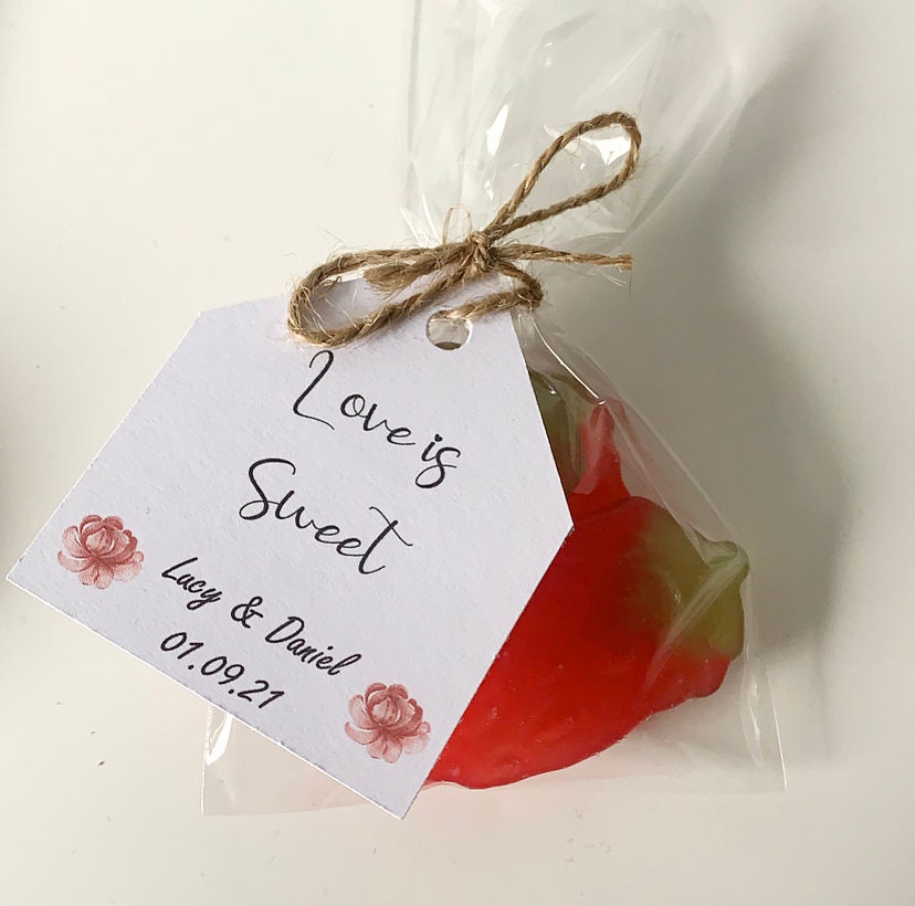 Personalised Wedding Favours. Love is sweet favours. Sweet Etsy