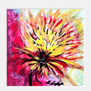 Flor dália, pintura original