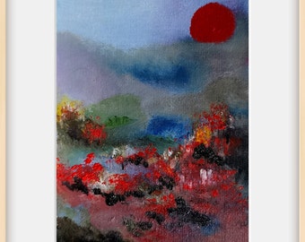Sun returns to home, original oil painting
