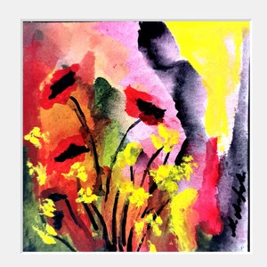 Papoulas Flores, pintura original