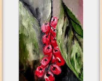 Red and Green, original oil painting