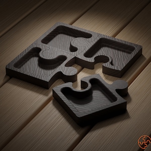 Wood Puzzle Tray V2 / CNC Cut File / 3D STL / DXF / Vector File / Cnc router wood serving plate