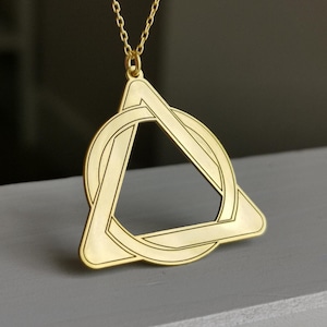 Collar Therian de plata de ley 925: delicado colgante con símbolo Theta Delta / Joyas y regalos Therian con significado