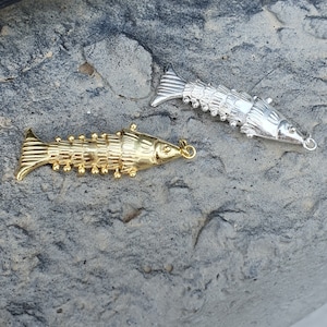 925 Sterling Silver Movable Fish Pendant, Sea Lover Gift, Articulated Fish, Gift for her, Gift for him, Fish Lover Gift